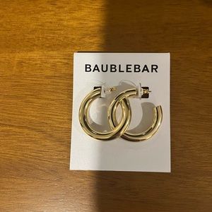 Medium gold hoop earrings